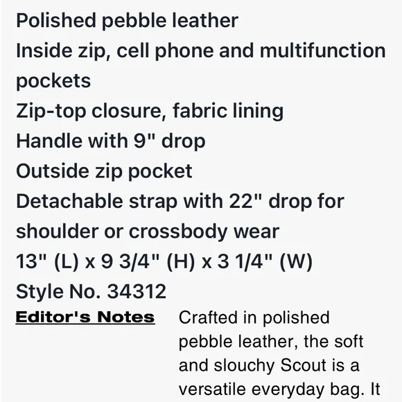 Coach Black Leather Scout Hobo  Bag - Picture 9 of 9